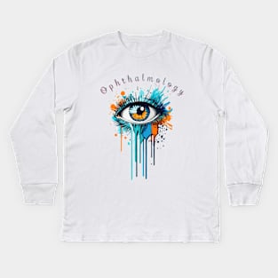 opthalmology eye design Kids Long Sleeve T-Shirt